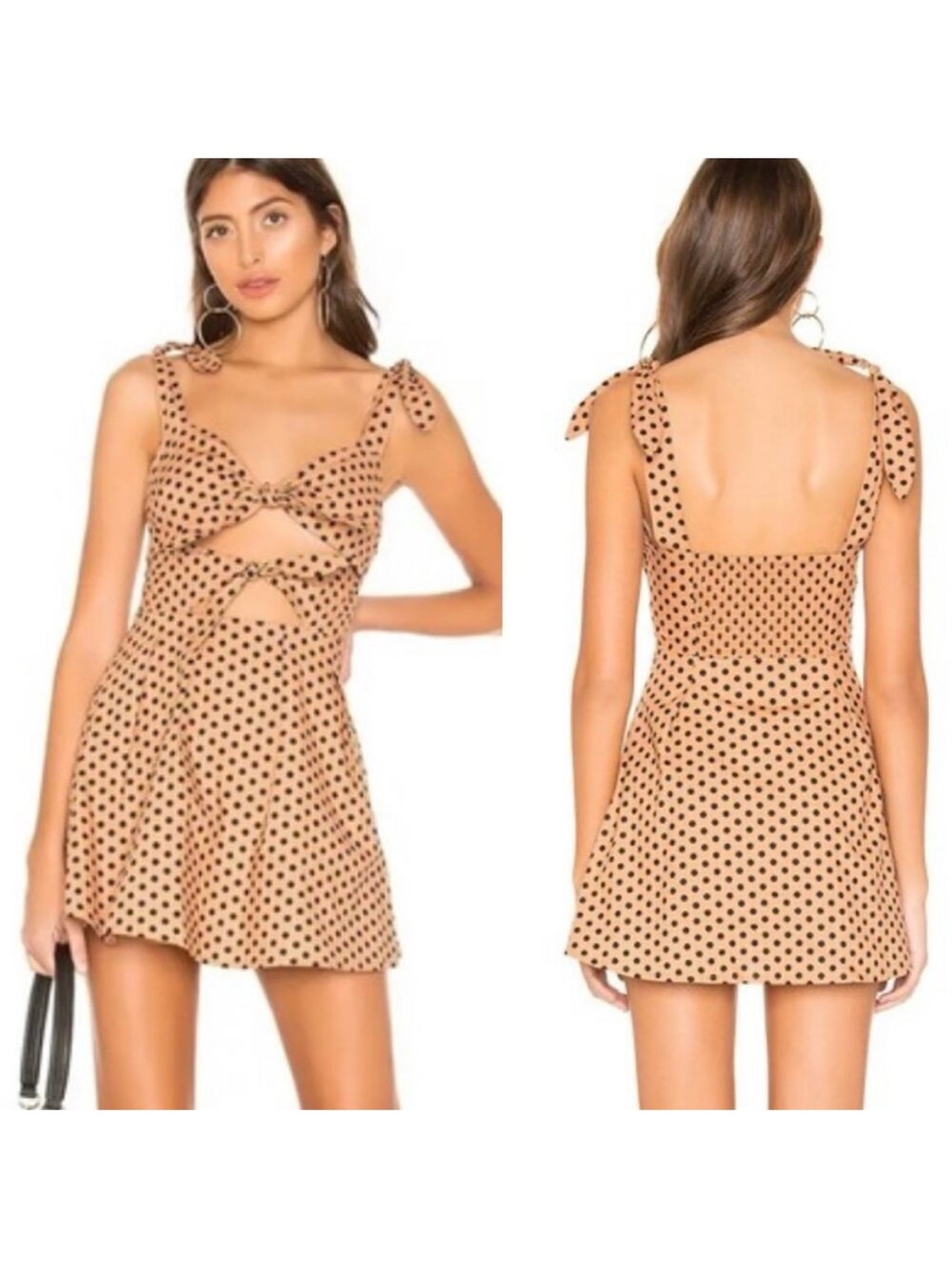 Majorelle Polka Dot Lilly Cutout Dress‎